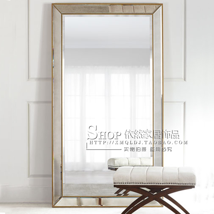 European-style Mirror Furniture to be equipped with a full-body mirror floor mirror Whole-body Dorm Mirror Rectangular minimalist body mirror