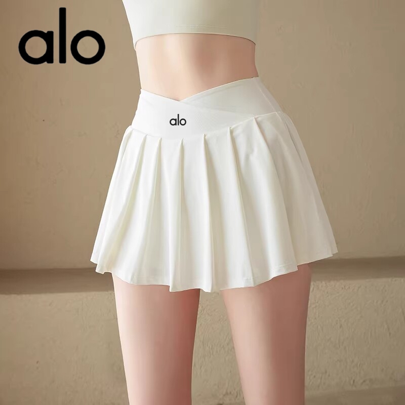 Aio Anti-Exposure Yoga Skirt for Women, New Summer High-Waisted Sports Fashion Pleated Skirt, Elegant Fitness Half Skirt