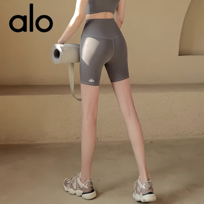 Aio Size-Free Naked-Feel Yoga Pants for Women, Summer High-Waisted Butt-Lifting Fitness Training Shorts, High-Elastic Tight-Fitting Quarter-Length Pants