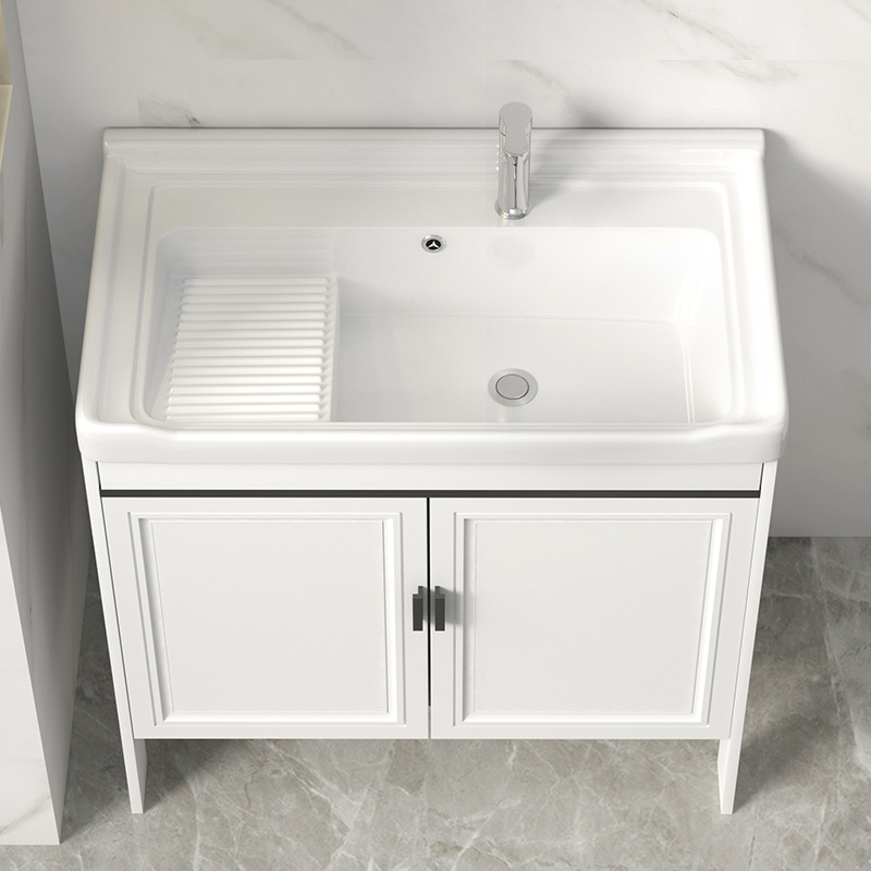 Ceramic Laundry Basin, Wash Basin, Balcony Laundry Sink, Integrated Household Laundry Cabinet Sink, Bathroom Wash Basin
