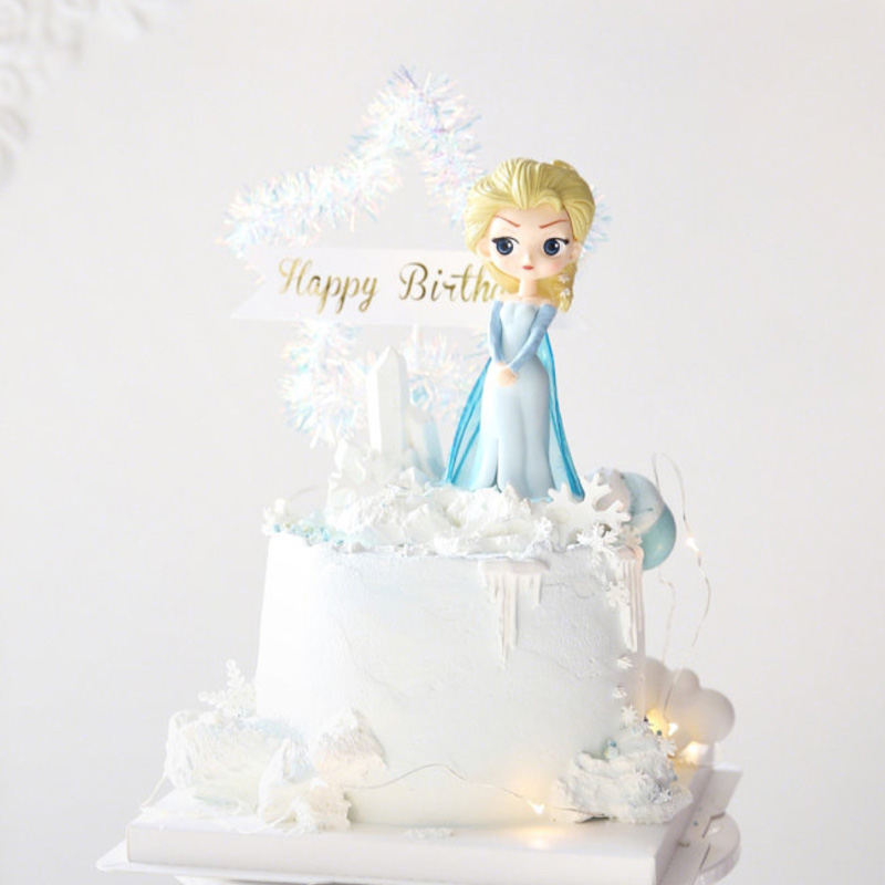 Cartoon Princess Swing Piece Cake Decoration Cartoon Paparazzi Plug-in Birthday Inserts Party Girl Sweets Dress Up-Taobao