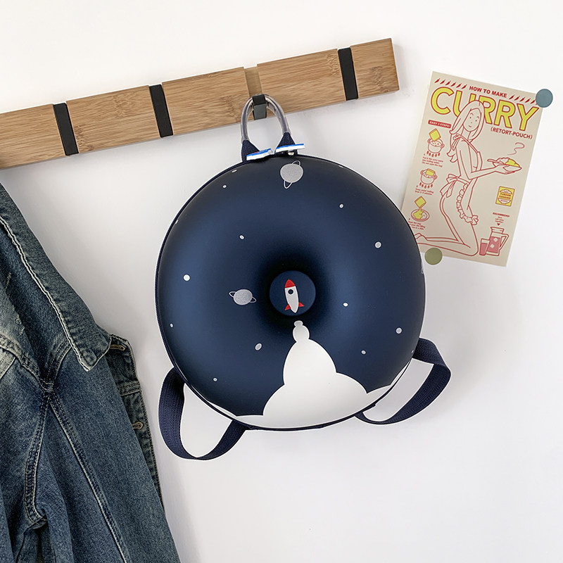 Child Girls 3 To 7 Year Old Cute Donuts Rainbow Students Nursery School Bag Double Shoulder Back Original Design