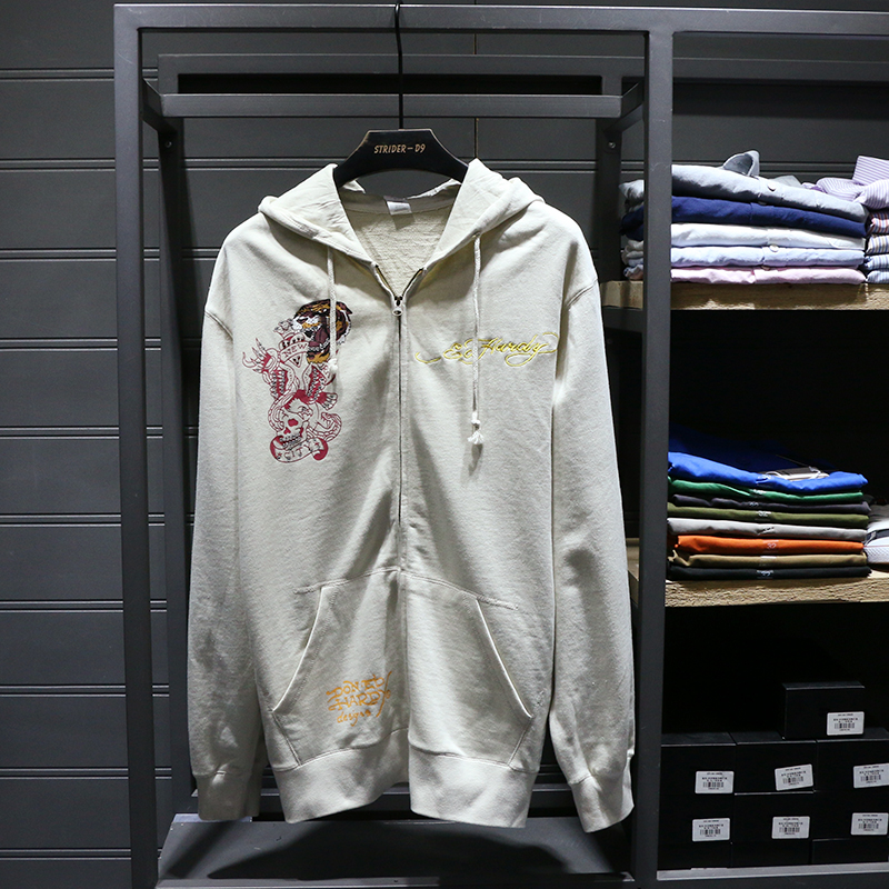 51SHOP Châu Âu và Hoa Kỳ Quần áo nam kích thước lớn cotton nam terry đường phố hip hop áo len đầu hổ hoodie vàng