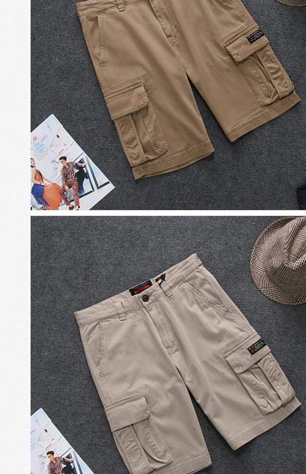 51SHOP Saber Giải phóng mặt bằng Quần áo bảo hộ nam Kích thước lớn Quần short năm điểm giản dị 141001 quần ngố nam