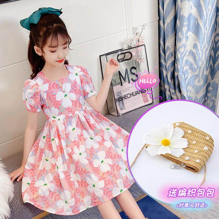 3 Girls Foreign Dress 4 Ocean Dress 5 CUHK Tong 7 Little Girl 8 Children Summer Dress Yarn Dress 9 Summer Princess Dresses 12 Years Old