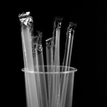 100 large straws pearl milk tea straw coarse disposable soy milk juice drink transparent and independent packaging