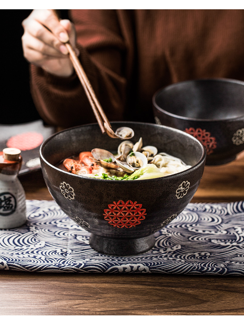 Porcelain color restoring ancient ways the Japanese creative ceramic bowl dish tableware household food dish fish soup bowl rainbow such as bowl dish, snack bowl