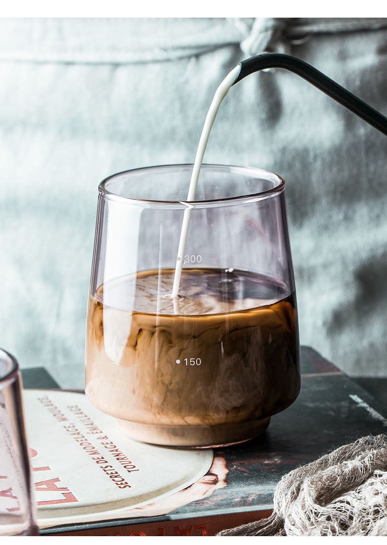 Porcelain color beautiful household Pyrex glass coffee cup scale keller cappuccino cups of coffee cup