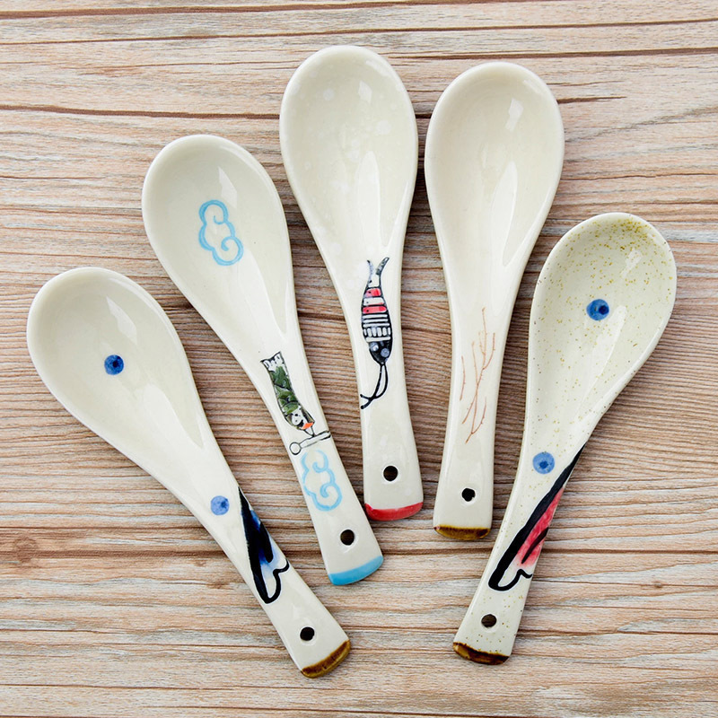 Creative ceramic small lovely restaurant spoon, spoon to ultimately responds soup spoon, spoon, move the small spoon, Japanese household tableware