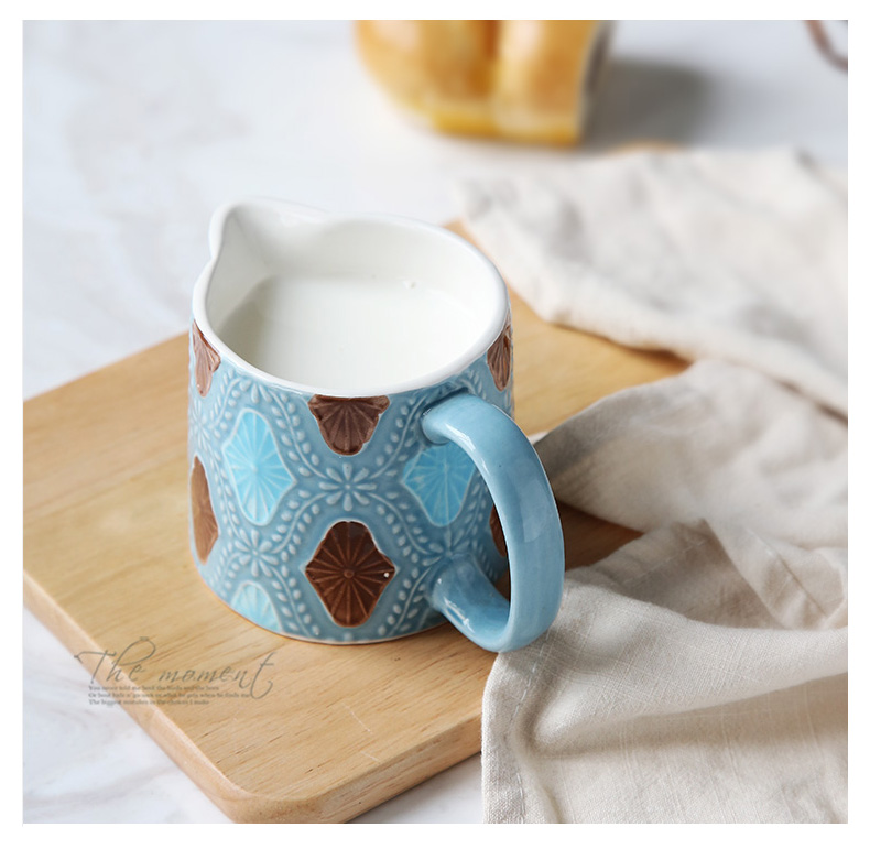 Relief the Mediterranean wind tableware suit creative western dishes of rice noodles soup bowl European ceramic dishes