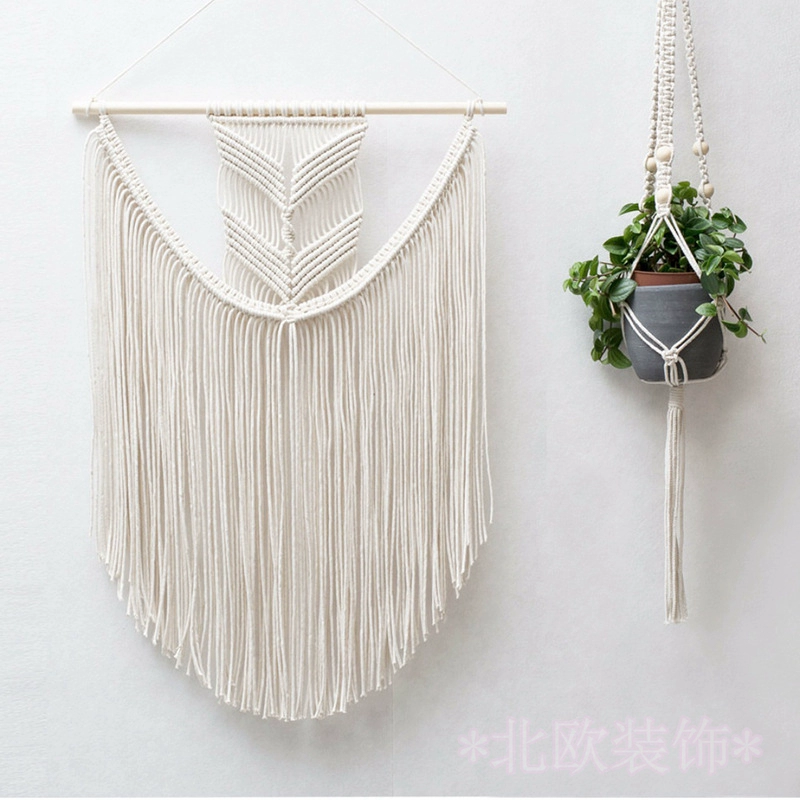 INS gió Bắc Âu phòng trẻ em đồ trang trí bông dệt tay tấm thảm phòng khách phòng ngủ treo tường boho