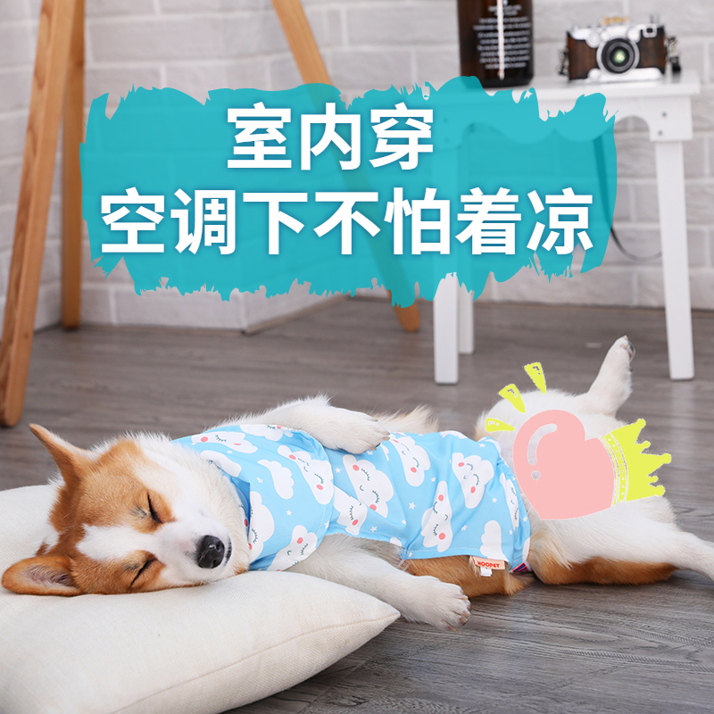 Corgi apron anti-cold method bucket belly puppy waterproof pet clothes anti-dirty summer thin dog raincoat