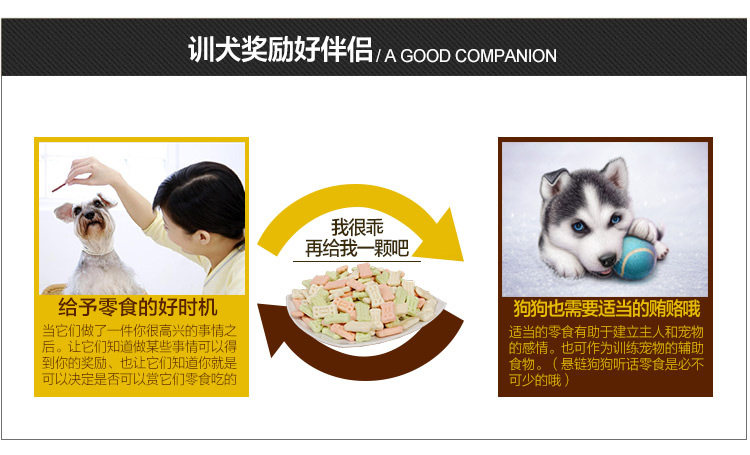 Bánh quy chó Yufeng 3 tháng Chó con Golden Retriever Chó Alaska Husky trừ huấn luyện ăn vặt thức an cho chó con