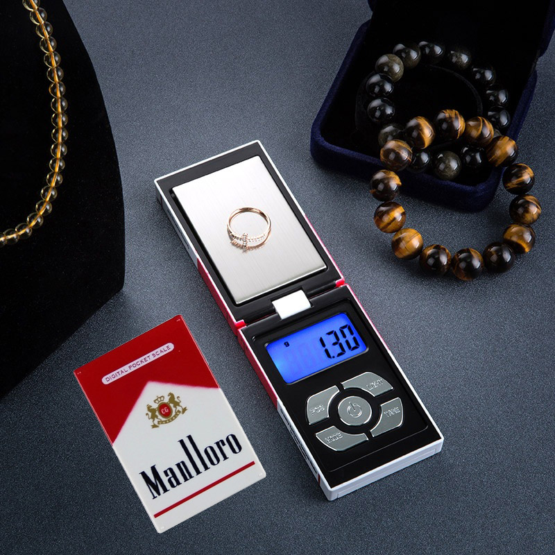 Cigarette box portable pocket Jewelry Scales 0 01g 01g Precision Mini Gold Says Scales Of Electronic Scale 0 1 gr Medicinal Herbs