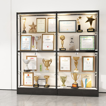 Company Honor Certificate Cabinet Office Trophy Medal Display Cabinet Glass Cabinet Honor Wall Display Rack Sample Cabinet Customization