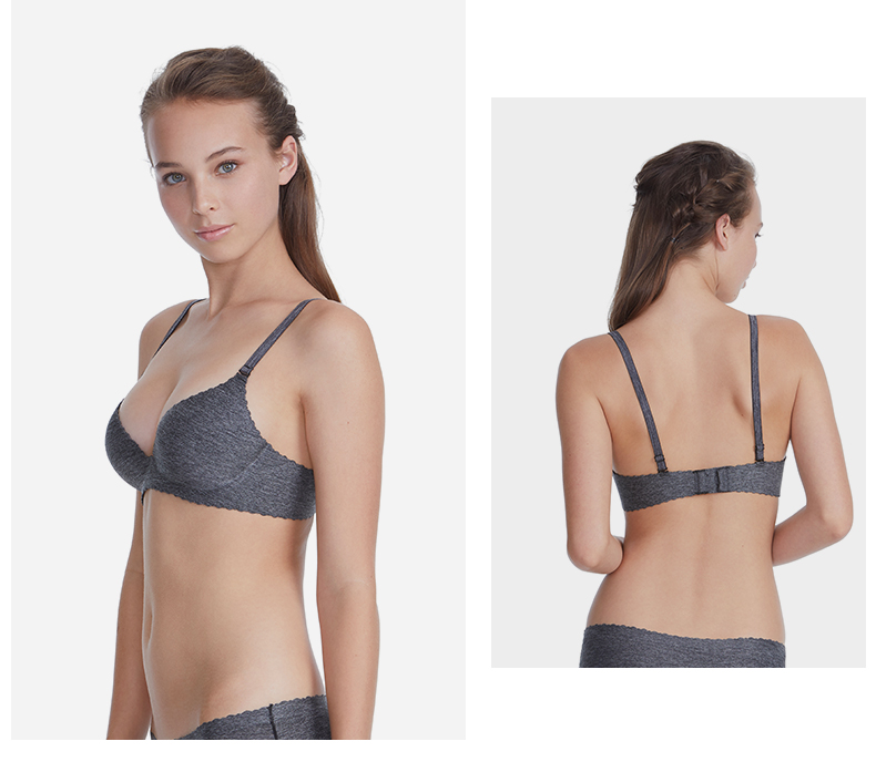 6IXTY8IGHT 68 không có vòng thép không có dấu vết thu thập cô gái áo ngực áo lót nữ BR06462 bra thể thao loại đẹp