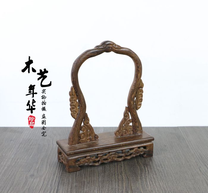 Chicken wing wood hanging jade rack hanging jade rack bat gourd hanging jade rack jewelry rack jewelry rack wood carving ornaments