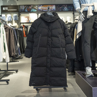 李宁长款羽绒服女2025冬季新款防泼水鸭绒保暖外套上衣AYMV208