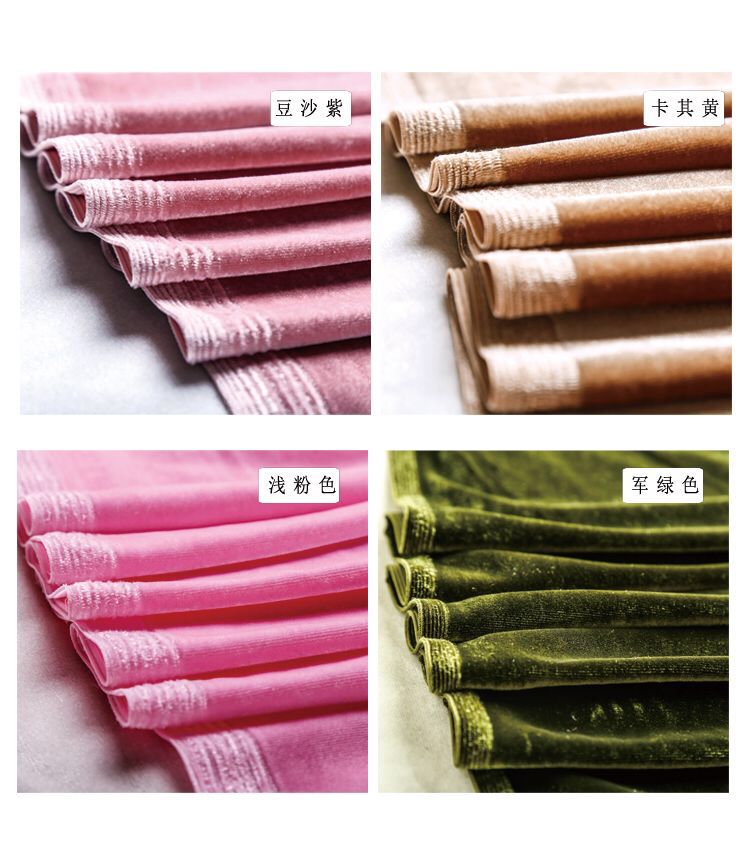 Nhung Hàn Quốc bốn mặt flannel vàng nhung nhung ít nhung thủ công vải tự làm vải cotton 2 chiều