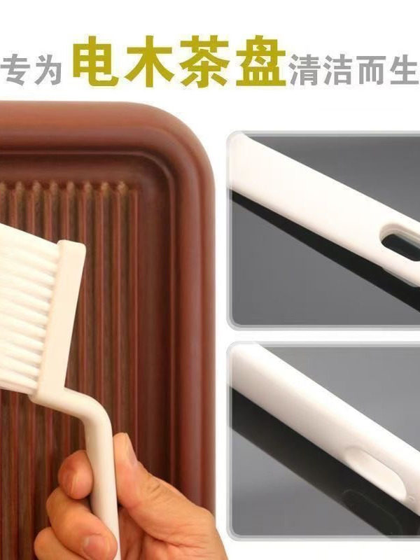 Multi-Purpose Hard-Bristled Angled Tea Tray Gap Brush for Cleaning Dead Corners, Tea Debris, and Tea Set Cleaning Brush for Corners and Grooves
