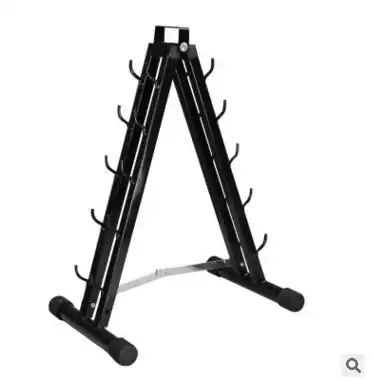 Household small dumbbell rack 5 pairs of women's dipped dumbbell electroplated rubber dumbbell placement rack small dumbbell rack