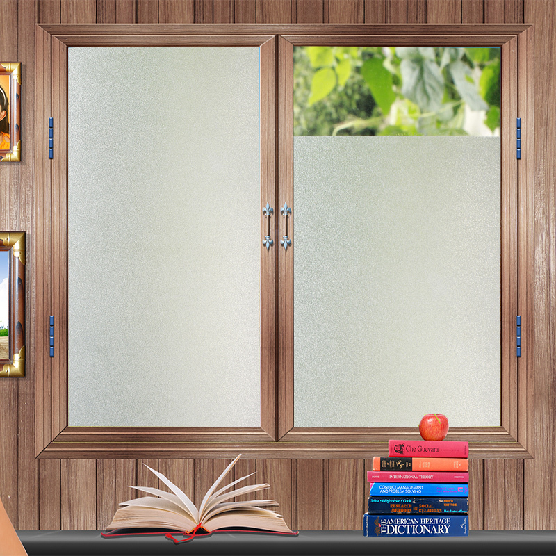 Glass Stickers for Windows with a High-End Feel, Self-Adhesive, Non-Transparent When Lights Are on in the Bathroom, Frosted Window Privacy Film for Offices