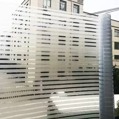 Electrostatic frosted stripe office decoration glue-free glass sticker window balcony transparent translucent glass film