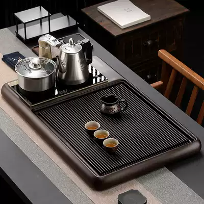 German electric Wood tea tray set automatic kettle integrated integrated tea table Tea Sea drainage style simple tea set