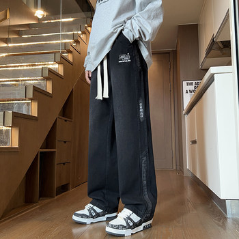 Autumn and Winter Straight-Leg Thickened Jeans for Boys, Suitable for 13-Year-Old Middle and High School Students, Teenagers, and 15-Year-Old Older Boys