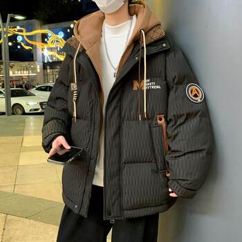 Winter down Jacket Boys Fake Two-Piece Junior and High School Students Thickeneded Outwear Male Teenagers White Duck down Big Children Winter Clothing
