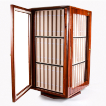 Paint strap sample display cabinet anti-theft glass diamond jewelry display cabinet antique jade container custom made