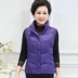 Mùa thu đông mới mẹ trung niên nạp phân XL xuống áo vest cotton dày ấm vest vest nữ áo khoác nữ đẹp Áo vest