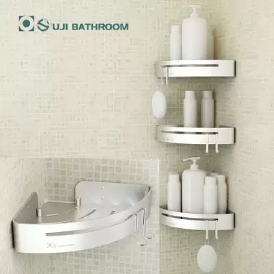 Hole-free bathroom shelf Toilet toilet sink tripod Storage shelf Wall-mounted powder room corner rack