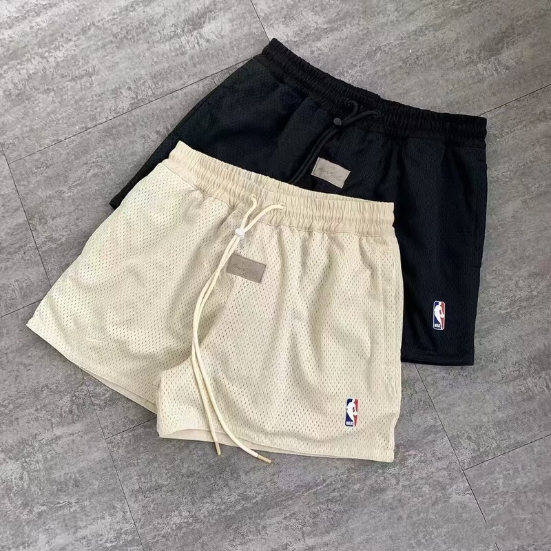 Fog Three-Party Collaboration Basketball Shorts Summer Mesh Sports Shorts Unisex American Style Trendy Loose Casual Five-Point Shorts