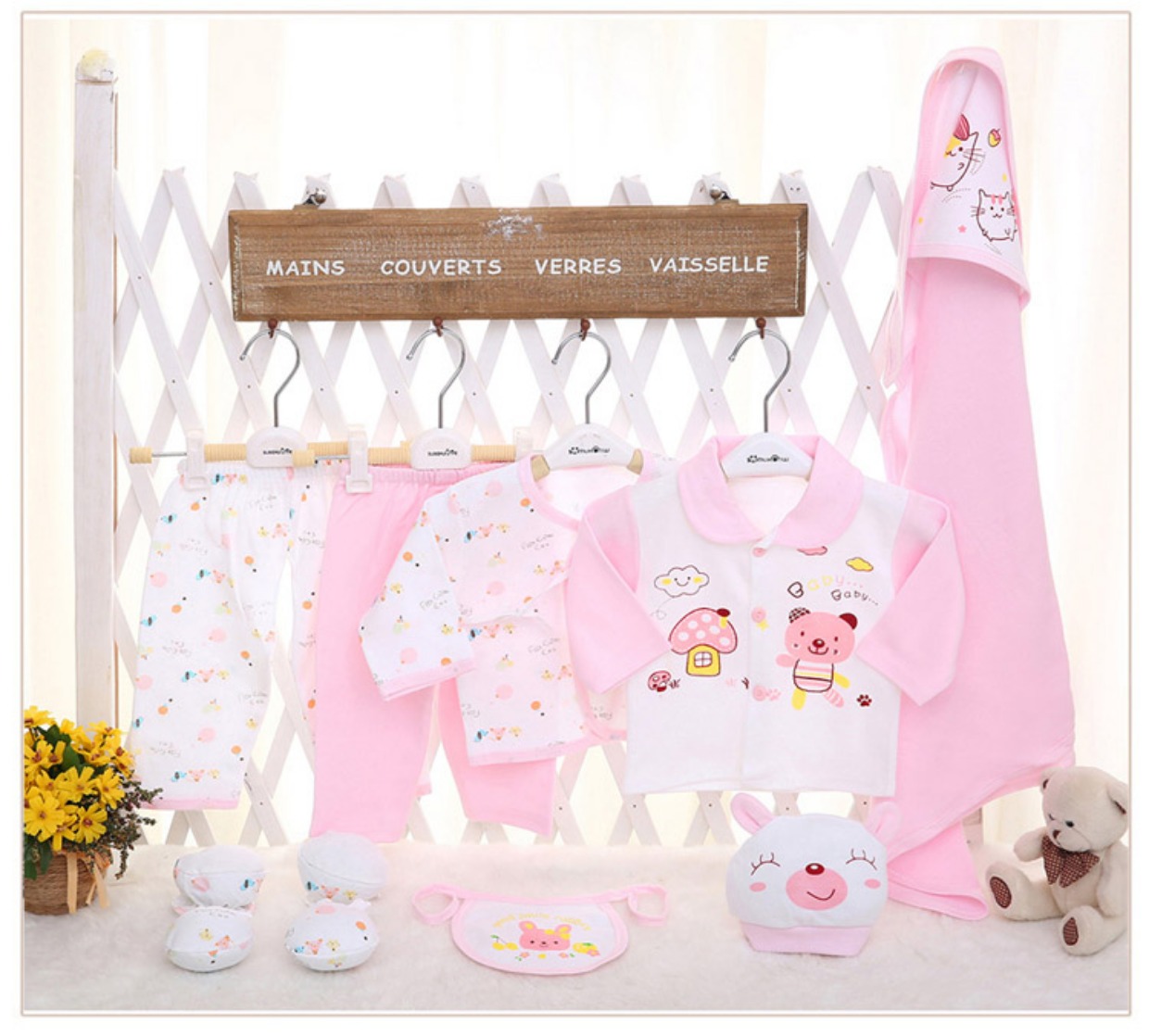 Bộ quà tặng cotton cho bé sơ sinh mùa thu 0-3 tháng 6 Quần áo xuân hè cho bé sơ sinh nam và nữ lễ rằm chuẩn bị đồ sơ sinh
