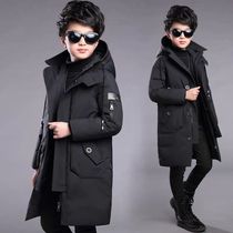 6 boys 7 children 8 mid-length 9 down jacket 10 gray and black thickened 11 coat 12 older children 13 years old cotton jacket clothes winter