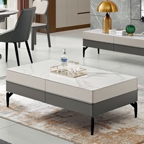 Coffee table TV cabinet combination White Rock Board coffee table living room gray coffee table tea table TV cabinet dining table and chair combination