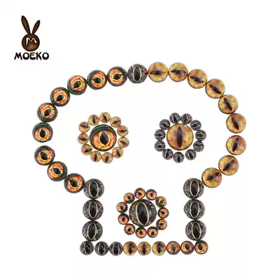 Handmade leather goods making DIY glazed glass false eye prosthetic eye Animal eye accessories