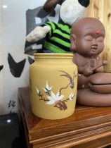 Clay painted tea can diameter 11 5cm*height 14cm (three colors available please note the color)