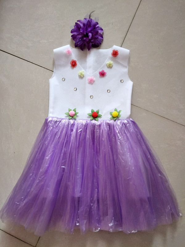 Quần áo bảo vệ môi trường cho trẻ em mới DIY handmade thời trang trình diễn trang phục quần áo mẫu giáo quần áo phụ nữ-trẻ em trình diễn trang phục shop quan ao tre em