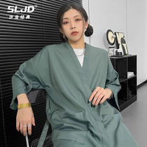 Barber shop customer service scarf hair salon customer robe hair salon hair cutting kimono hair dyeing clothes oiled work clothes fashionable high-end and professional
