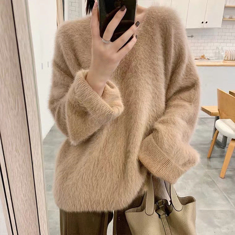 sandro Moscoloni Feret Sweater Woman in autumn and winter wears a loose lazy wind knitte tops