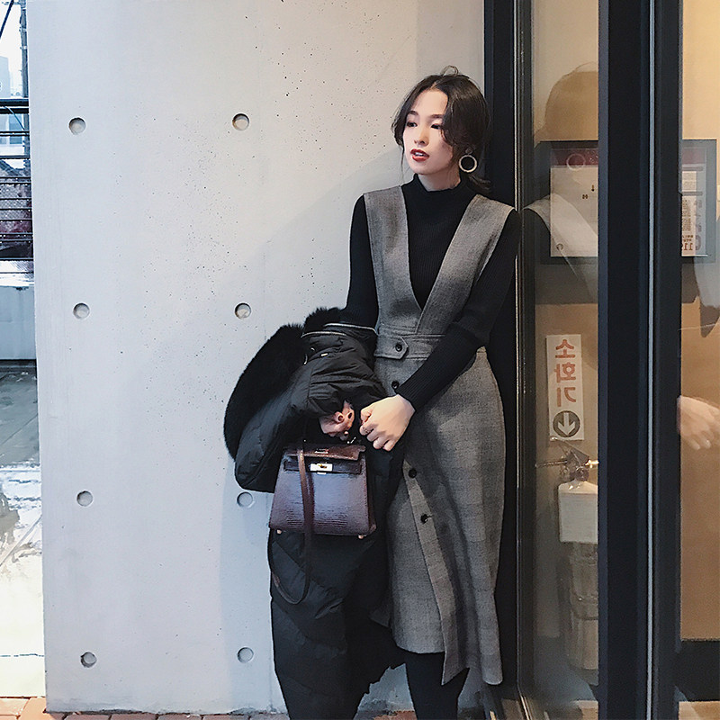 sandro moscoloni temperament suit skirt 2021 Autumn and winter base sweater baby bag skirt Two-piece dress