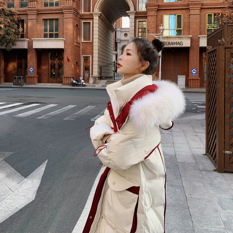 sandro moskoloni long version down cotton suit women winter thickened jacket Korean version loose cotton coat over knee