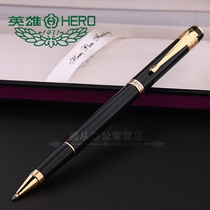 HERO 55 black gold-plated jewel pen black gold clip signature pen metal business office practice