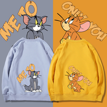 Hong Kong Tide Brand 2021 Autumn and Winter Thin Cartoon Cat and Mouse Couple Sweatshirt Men Plus Harbor Wind Loose Round Neck Coat