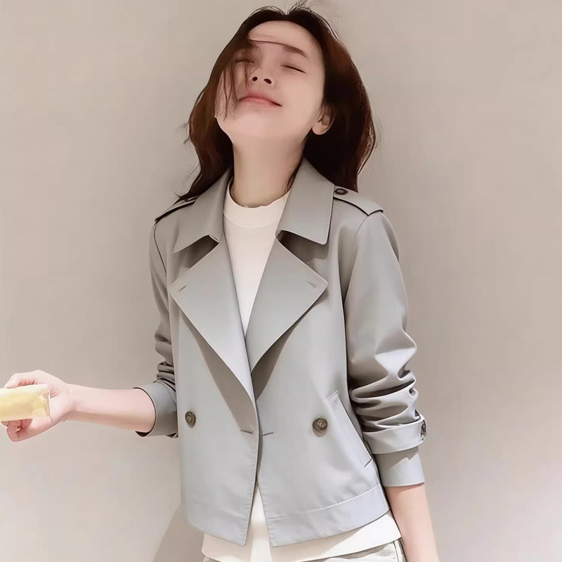 Shengyuzhu 2026 Spring New Model, This Year's Trendy and Absolutely Beautiful Korean-Style Casual Trench Coat for Petite Individuals