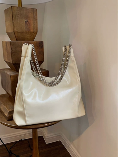 Цепь, вместительная и большая модная сумка на одно плечо, коллекция 2023