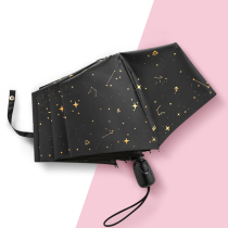 Fully automatic umbrella female ins girl rain s umbrella folding parasol men student handsome sunny rain dual-purpose black umbrella