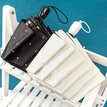 Fully automatic umbrella folding rain dual-use Mori Korean hipster parasol ultra-light small five-fold sunscreen goddess